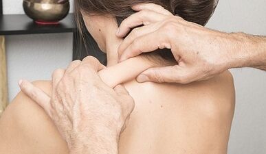 Massage with cervical osteochondria