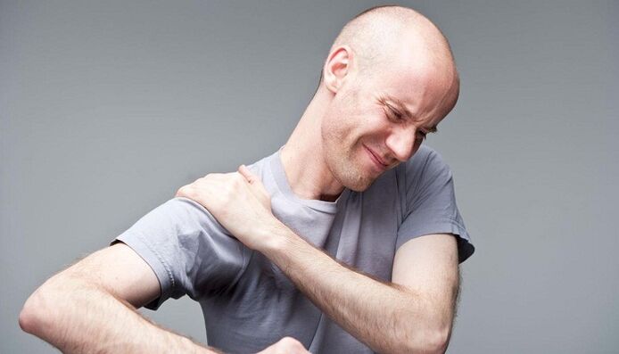 Shoulder pain with osteochondria