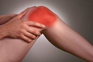 knee joint pain due to arthrosis